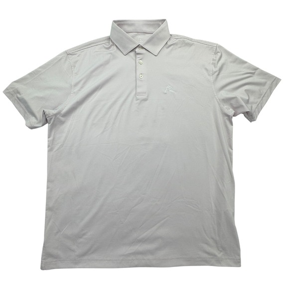 Rhoback Polo Shirt Mens Large Pink Striped Performance Golf Athletic Performance - Picture 1 of 10